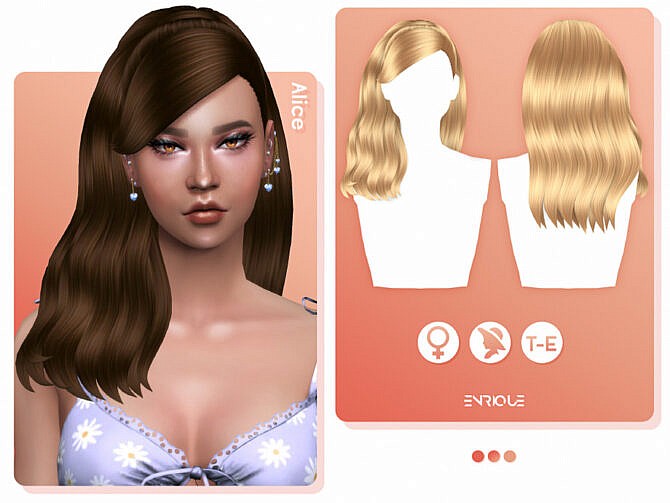Sims 4 Alice Hairstyle by EnriqueS4 at TSR