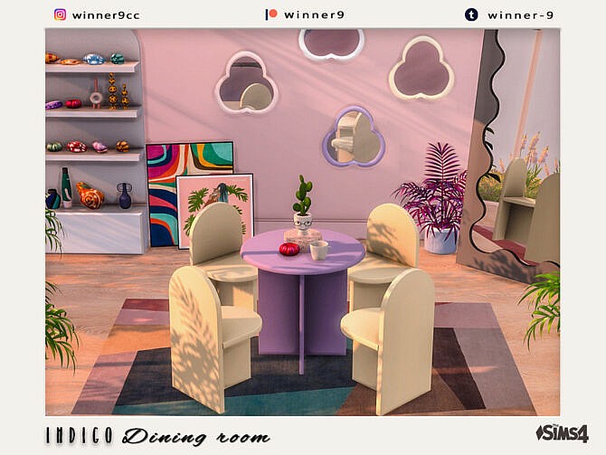 Sims 4 Indigo Dining room by Winner9 at TSR