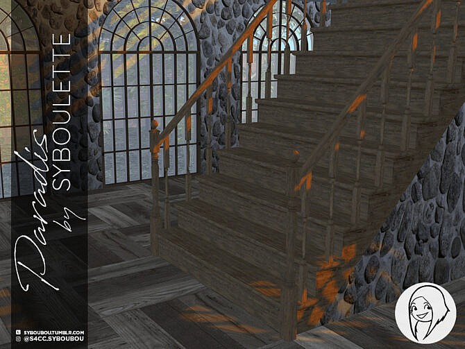 Sims 4 Paradis functional stairs set by Syboubou at TSR