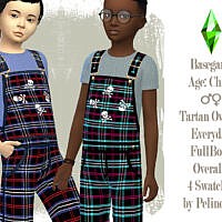 Tartan Long Overall For Kids By Pelineldis