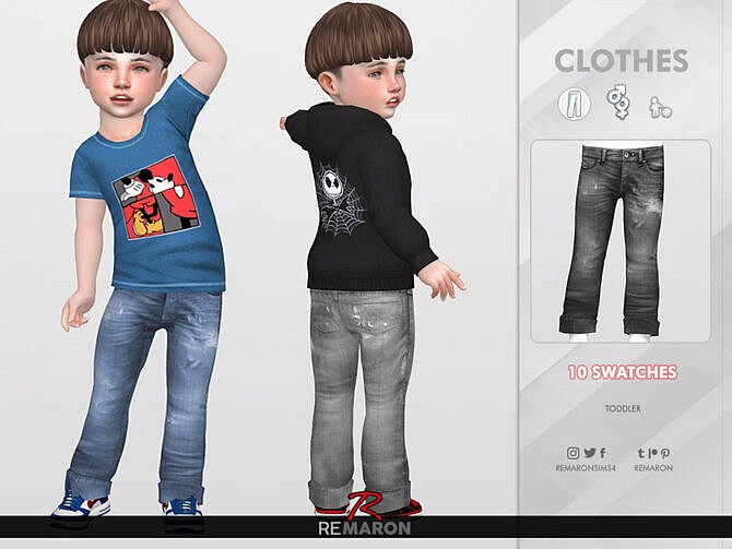 Sims 4 Denim Pants for Toddler 02 by remaron at TSR