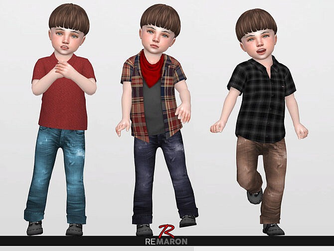Sims 4 Denim Pants for Toddler 02 by remaron at TSR