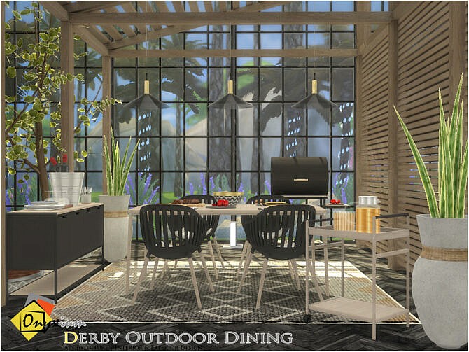 Sims 4 Derby Outdoor Dining by Onyxium at TSR