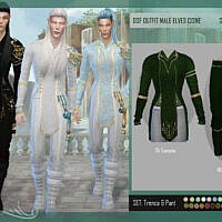 Dsf Outfit Male Elves Cisne By Dansimsfantasy
