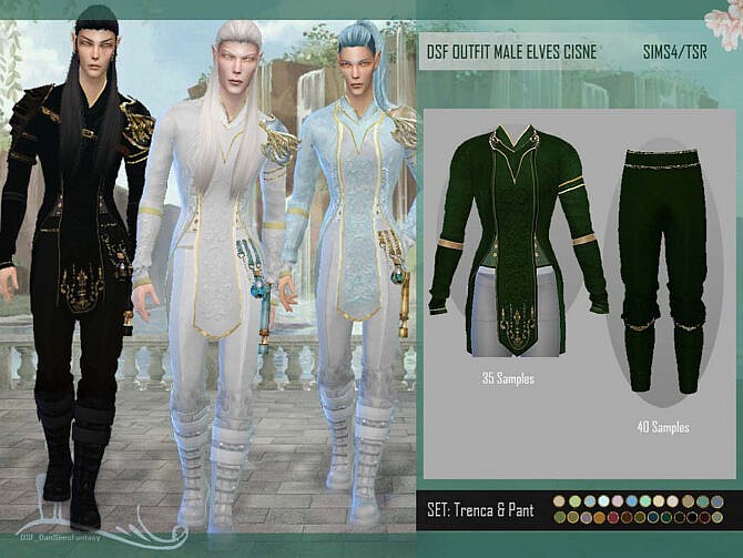 Sims 4 DSF OUTFIT MALE ELVES CISNE by DanSimsFantasy at TSR