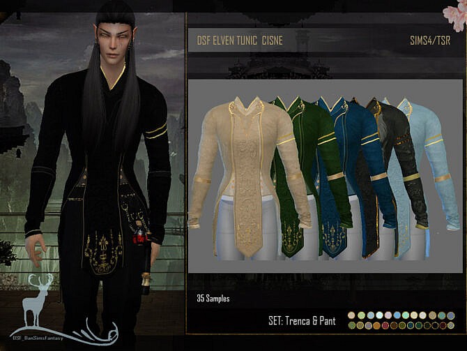 Sims 4 DSF OUTFIT MALE ELVES CISNE by DanSimsFantasy at TSR