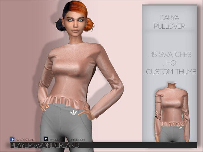 Sims 4 Darya Pullover by PlayersWonderland at TSR