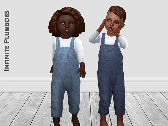 Sims 4 Toddler Denim Dungarees by InfinitePlumbobs at TSR