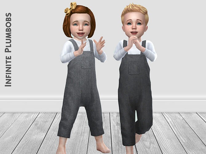 Sims 4 Toddler Denim Dungarees by InfinitePlumbobs at TSR