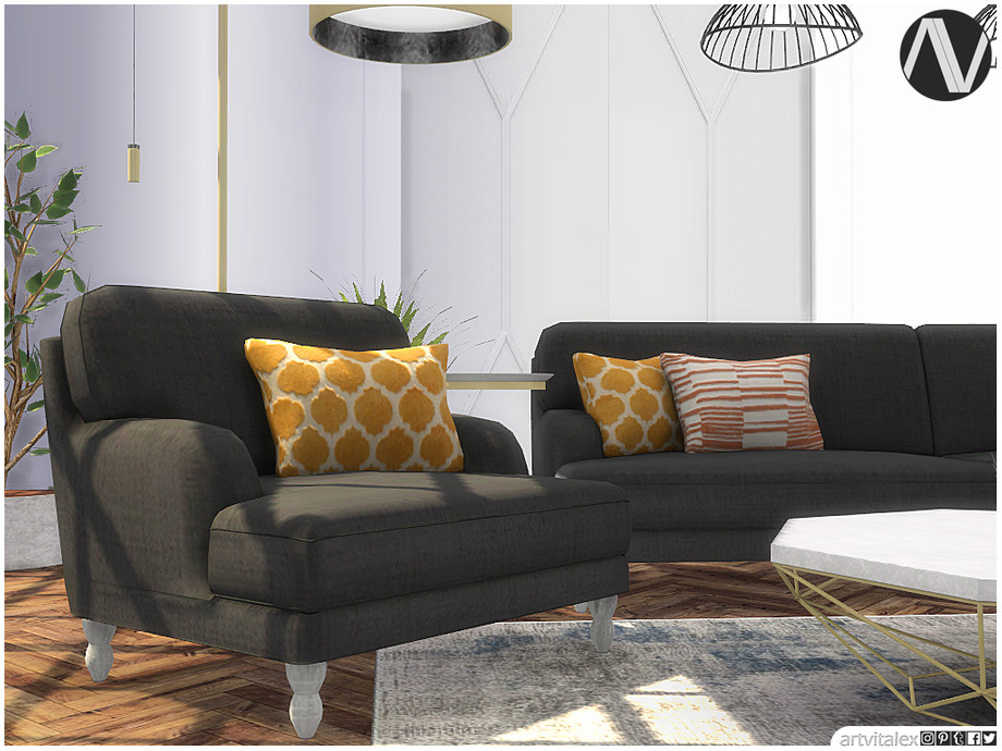 Downey Living Room by ArtVitalex at TSR » Sims 4 Updates