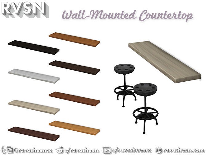 Sims 4 Over The Counter Countertops by RAVASHEEN at TSR