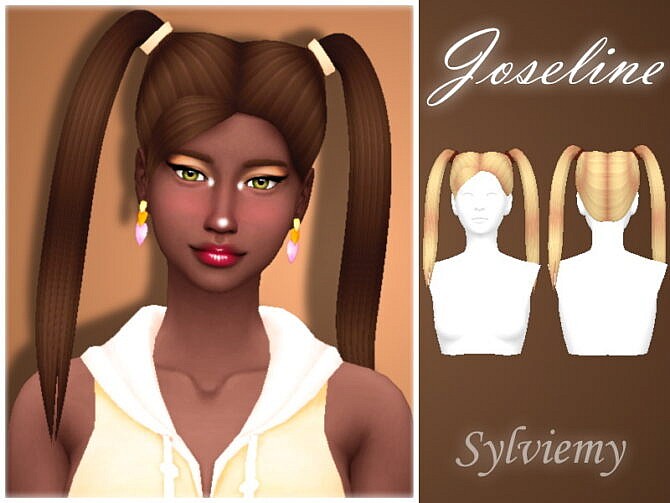 Sims 4 Joseline Hair Set by Sylviemy at TSR