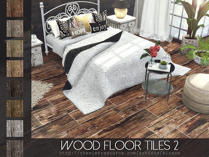 Sims 4 Wood Floor Tiles 2 by Rirann at TSR