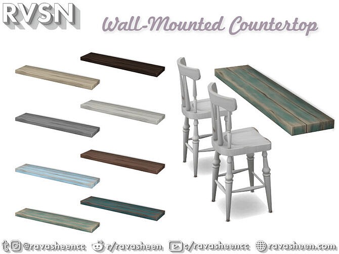 Sims 4 Over The Counter Countertops by RAVASHEEN at TSR