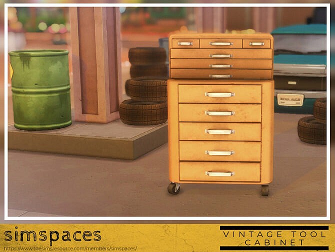 Sims 4 Vintage Tool Cabinet by simspaces at TSR