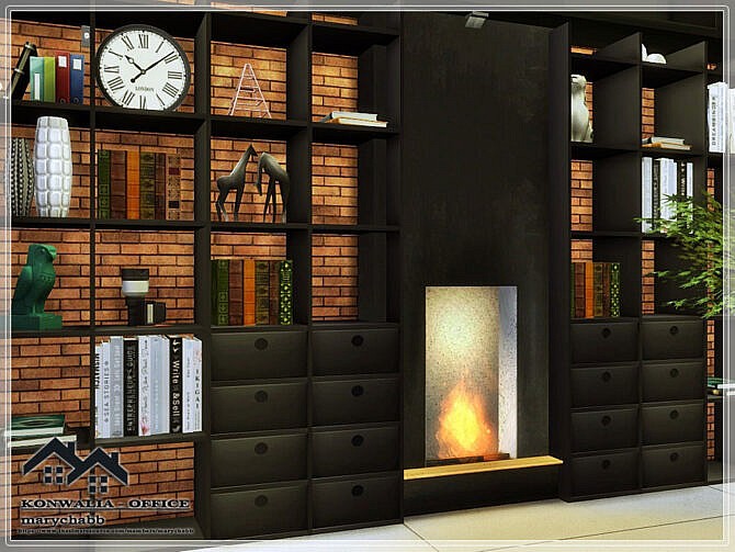 Sims 4 KONWALIA Office by marychabb at TSR