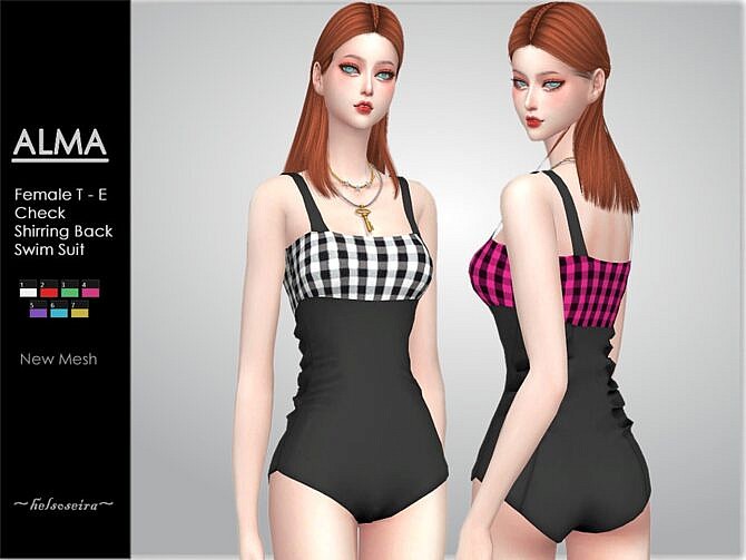 Sims 4 ALMA Swimsuit by Helsoseira at TSR