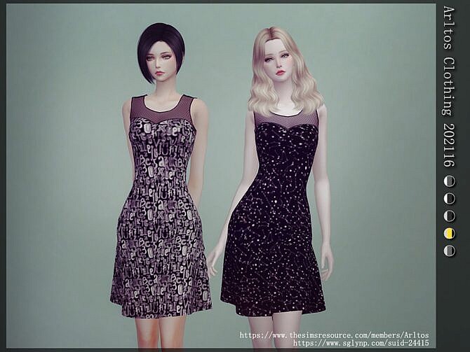 Sims 4 Above the Knee Dress by Arltos at TSR