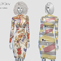 Above The Knee Sims 4 Dress N301