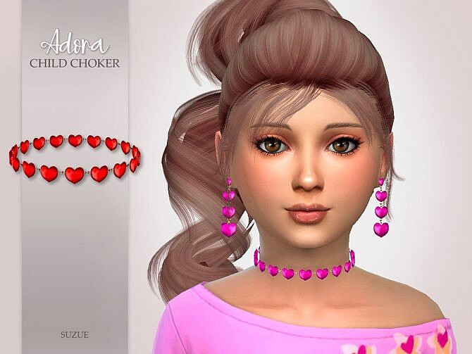 Sims 4 Adora Child Choker by Suzue at TSR