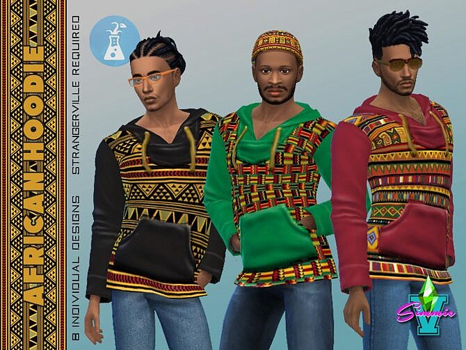Sims 4 African Hemp Hoodie by SimmieV at TSR
