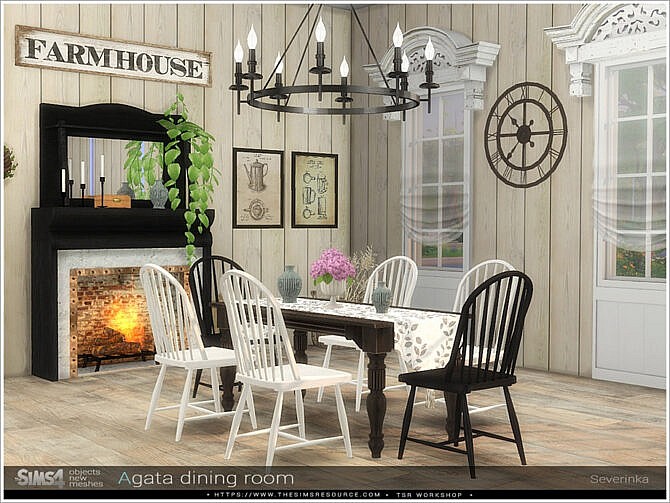 Sims 4 Agata dining room by Severinka at TSR