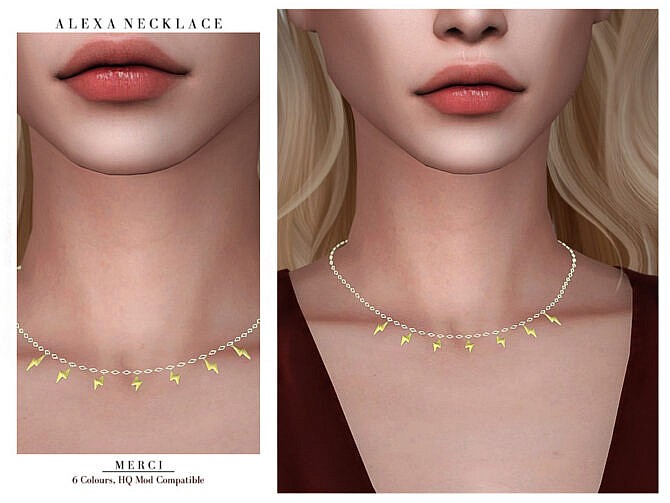 Sims 4 Alexa Necklace by Merci at TSR