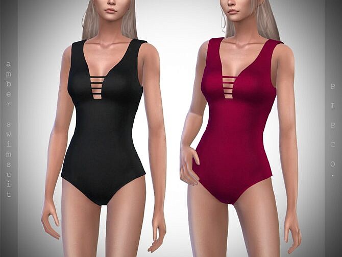 Sims 4 Amber Swimsuit by Pipco at TSR