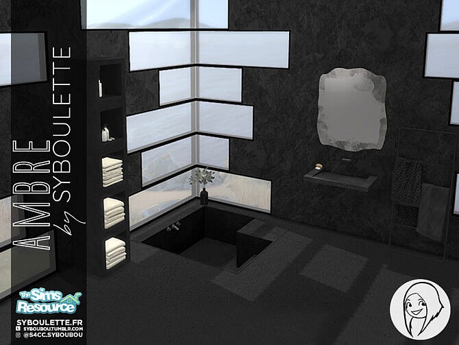 Sims 4 Ambre bathroom set by Syboubou at TSR