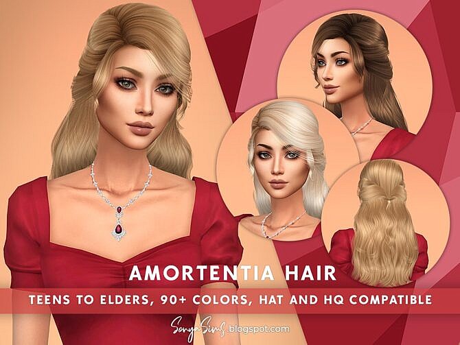 Sims 4 Amortentia Hair by SonyaSimsCC at TSR