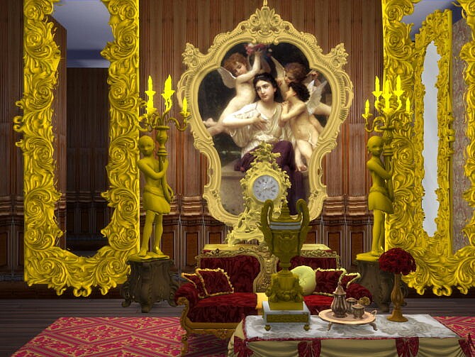 Sims 4 Golden Gilded Angels Portraits & Columns at Anna Quinn Stories