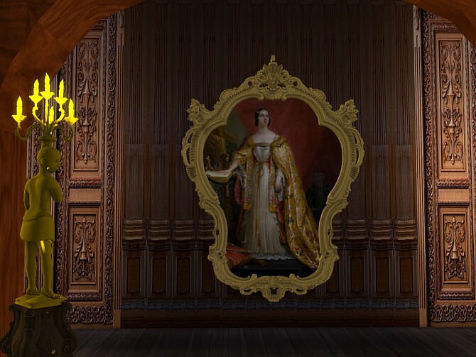 Sims 4 Golden Gilded Angels Portraits & Columns at Anna Quinn Stories