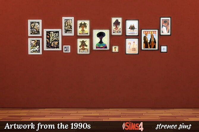 Sims 4 Artwork from the 1980 2000s at Strenee Sims
