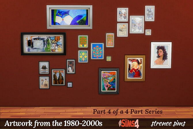 Sims 4 Artwork from the 1980 2000s at Strenee Sims