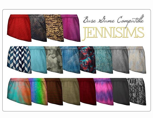 Asymmetrical Sims 4 Skirt