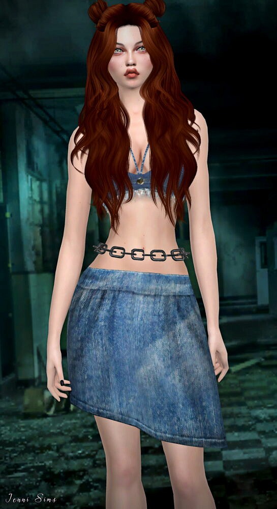 Sims 4 Asymmetrical skirt at Jenni Sims