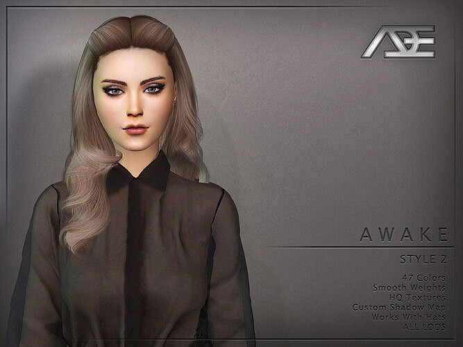 Awake Sims 4 Hairstyle Style 2