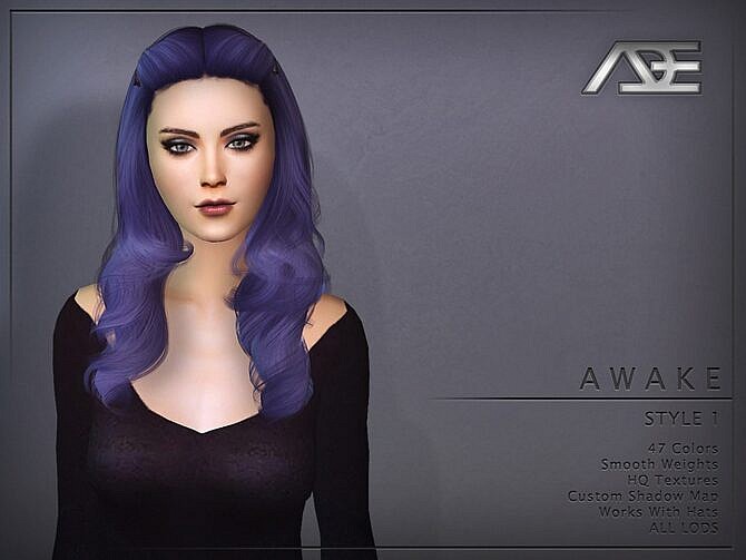 Sims 4 Awake Style 1 Hairstyle by Ade Darma at TSR