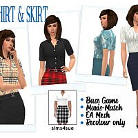 Bg Shirt Skirt Sims 4