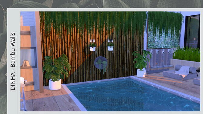 Sims 4 Bambu Walls at Dinha Gamer