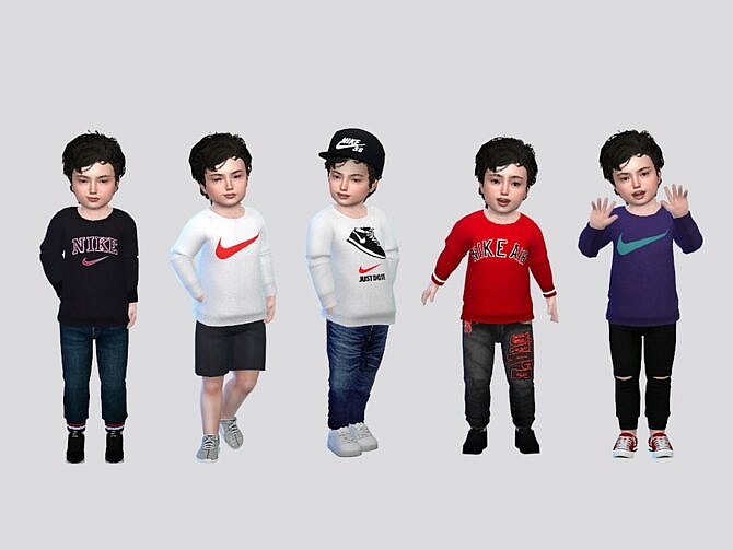 Sims 4 Basic Sweatshirts for Toddler Boys by McLayneSims at TSR