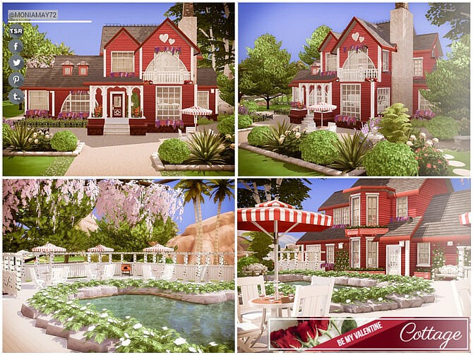 Sims 4 Be My Valentine Cottage by Moniamay72 at TSR