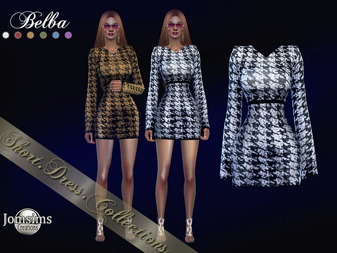 Sims 4 Belba dress by jomsims at TSR