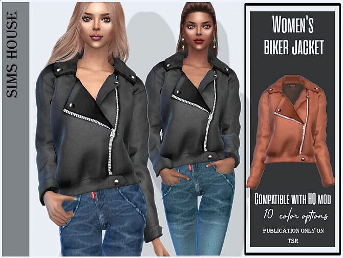 Sims 4 Biker jacket by Sims House at TSR