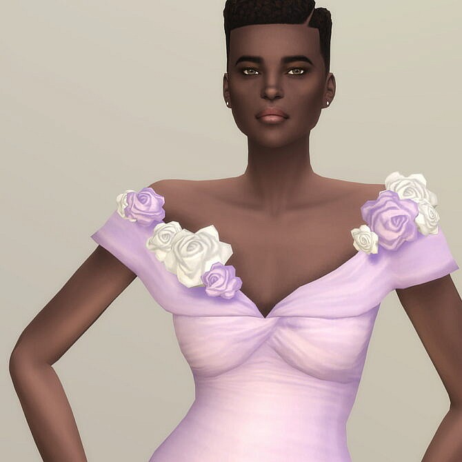 Sims 4 Bloome Gown with flowers at Rusty Nail