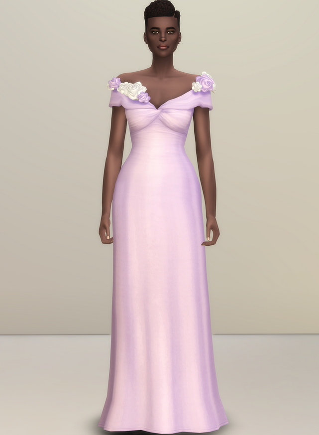 Sims 4 Bloome Gown with flowers at Rusty Nail