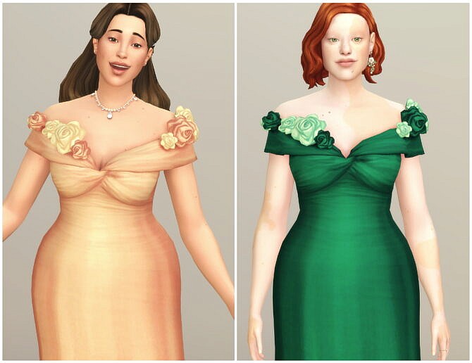 Sims 4 Bloome Gown with flowers at Rusty Nail