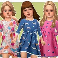 Brenda Sims 4 Dress For Toddlers
