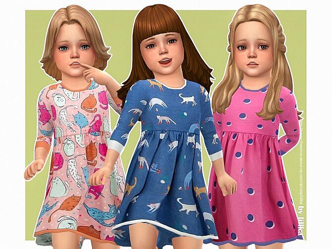 Sims 4 Brenda Dress for toddlers by lillka at TSR