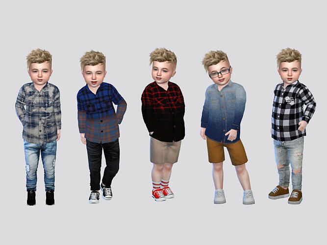 Buttonups Co Sims 4 Shirt Toddler